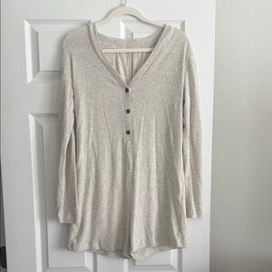 Women's Cream Button-Up Top